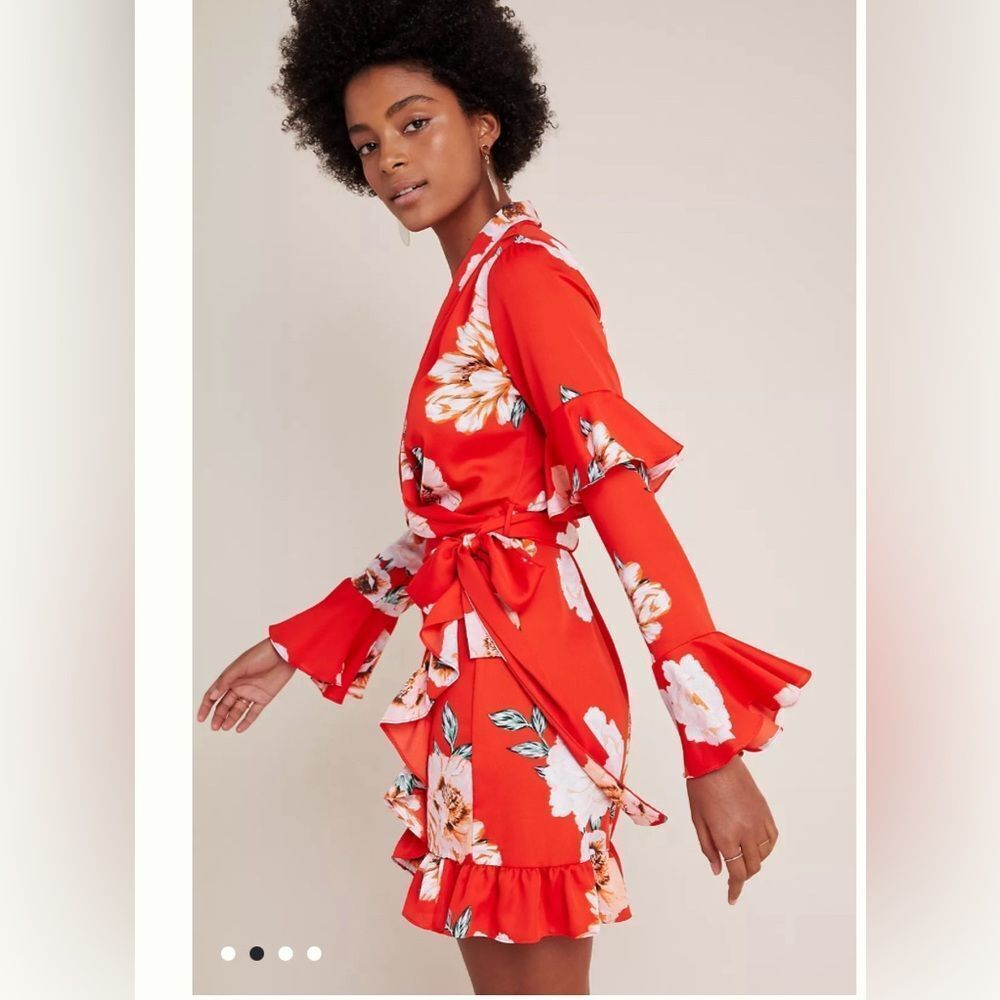 MISA LOS ANGELES
Wrap dress with flowers Skylar |Red|NWT|Size S - Picture 4 of 4